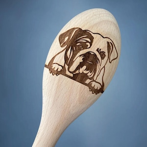 Personalize Me! English Bulldog Engraved on Wooden Spoon