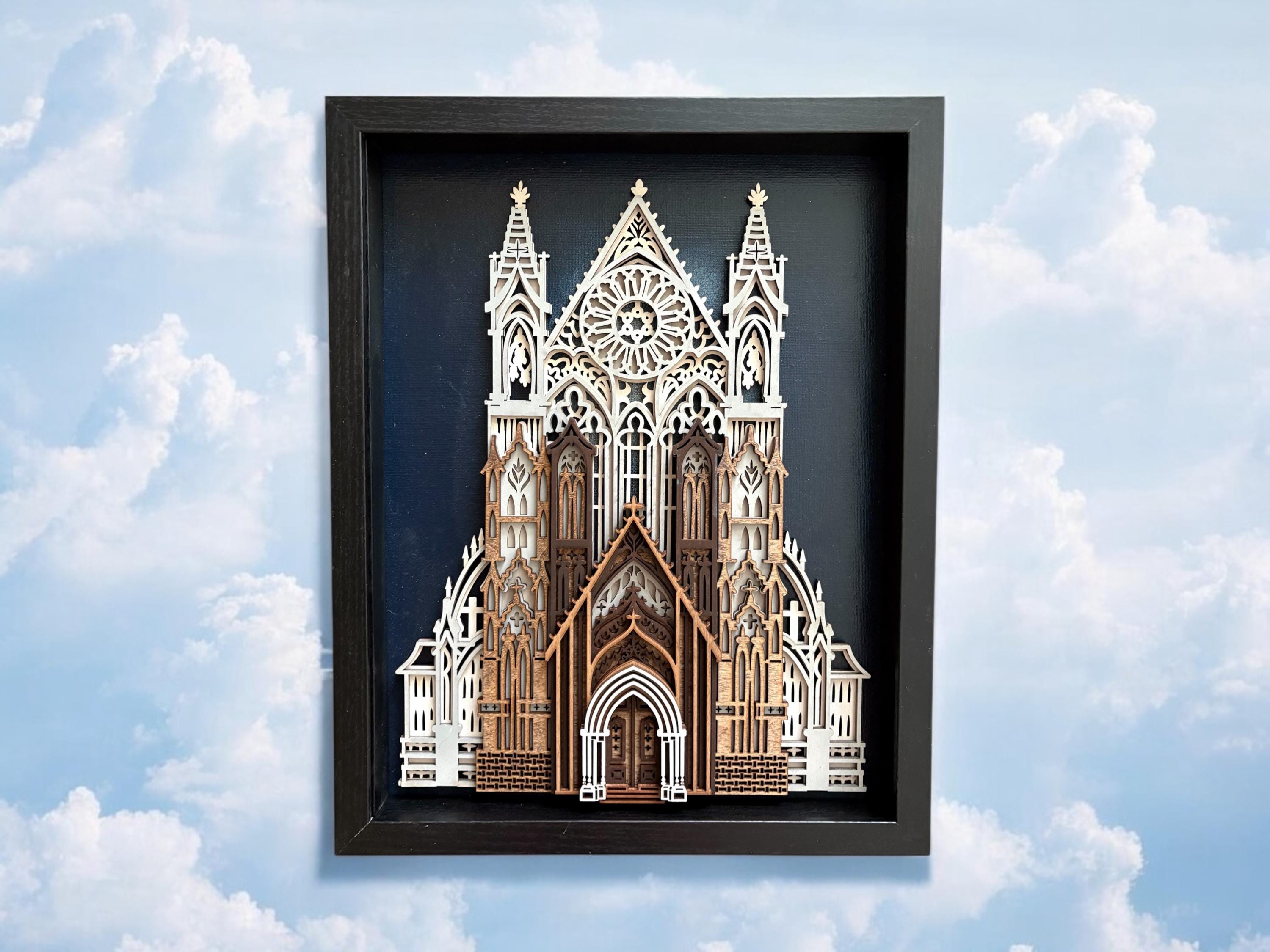 Cathedral 10セット 1/42 Gothic Cathedral Cross-section Assembly Model(40999PCS)|Letbricks