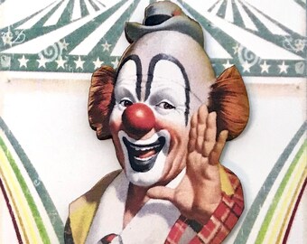 Red Nose Scary Circus Clown Bottle Opener Fridge Magnet