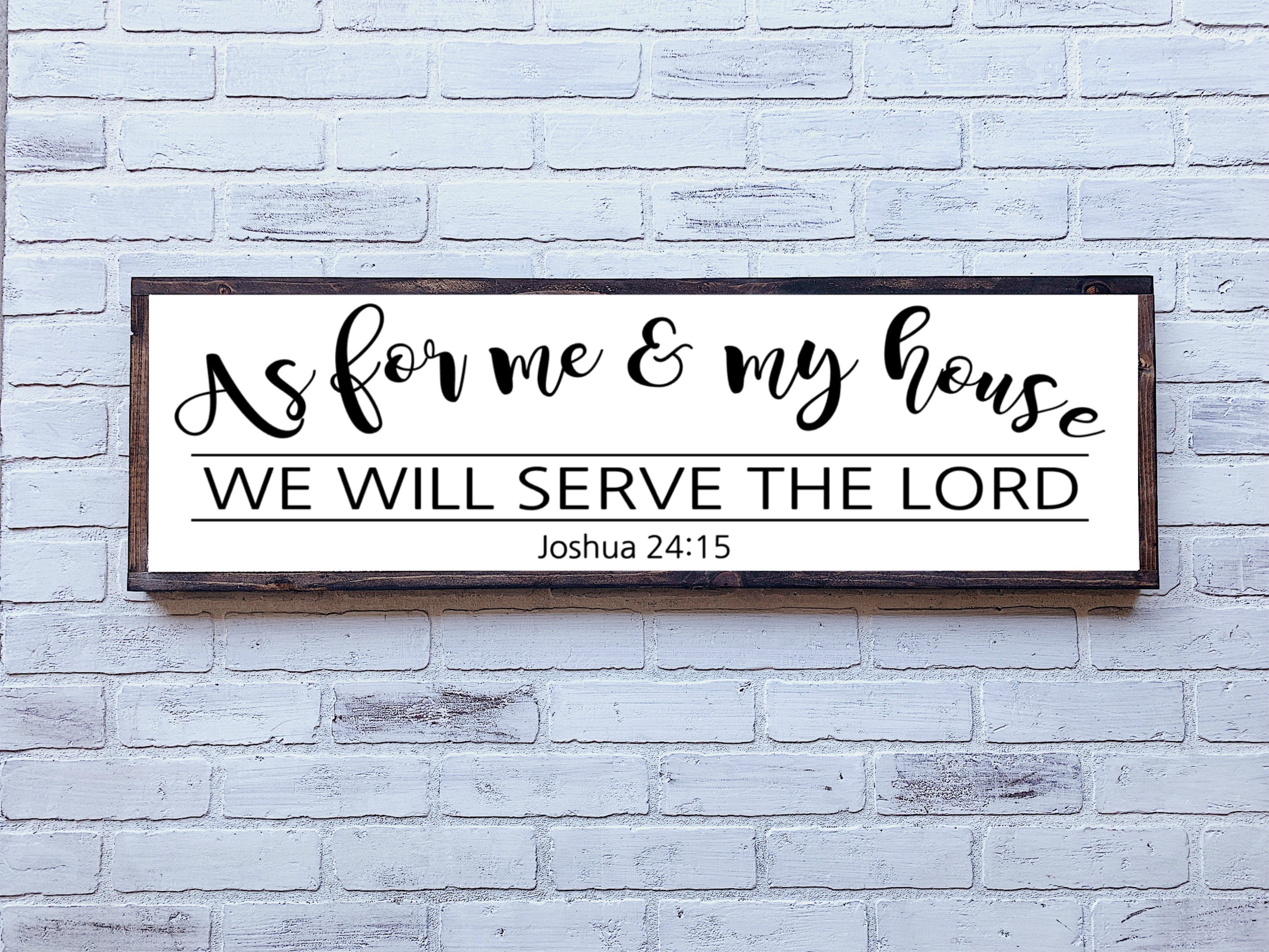 As for me and my house framed rustic wood sign As for me and Etsy