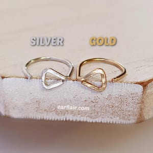 Tiny Triangle Huggie Hoop Sleeper Earrings 14k Gold Filled or Argentium Sterling Silver | E359