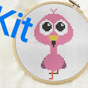 Kreuzstich-Kit Anfänger Flamingo, moderne Kreuzstich-Kit, gezählt Kreuzstich