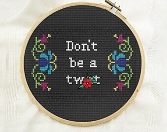 Morally Untidy Cross Stitch