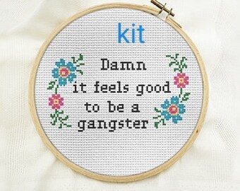 Milisten 4pcs Funny Needlework DIY Handmade Simple Embroidery Cloth Black Hand Cross Stitch Cloth