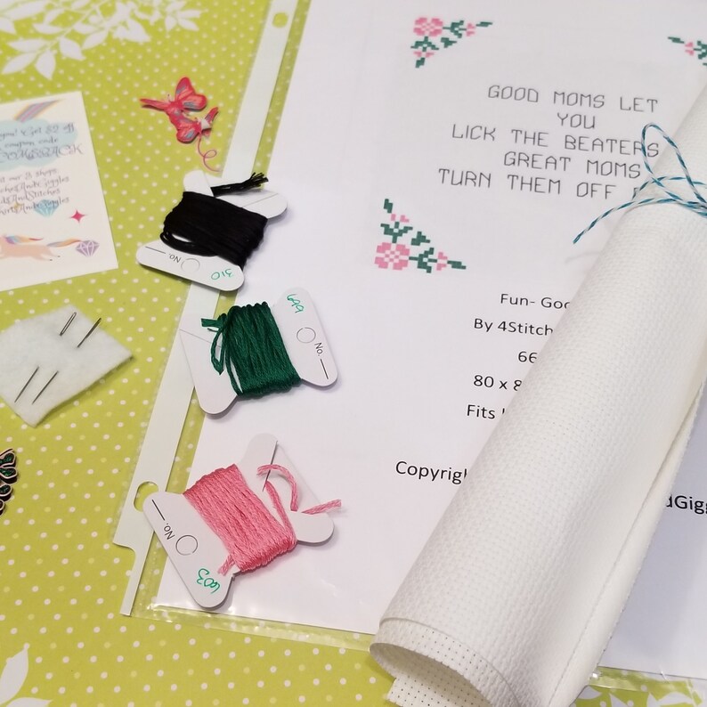 Cross stitch kit beginner, funny Christmas gift, taco cross stitch kits image 3