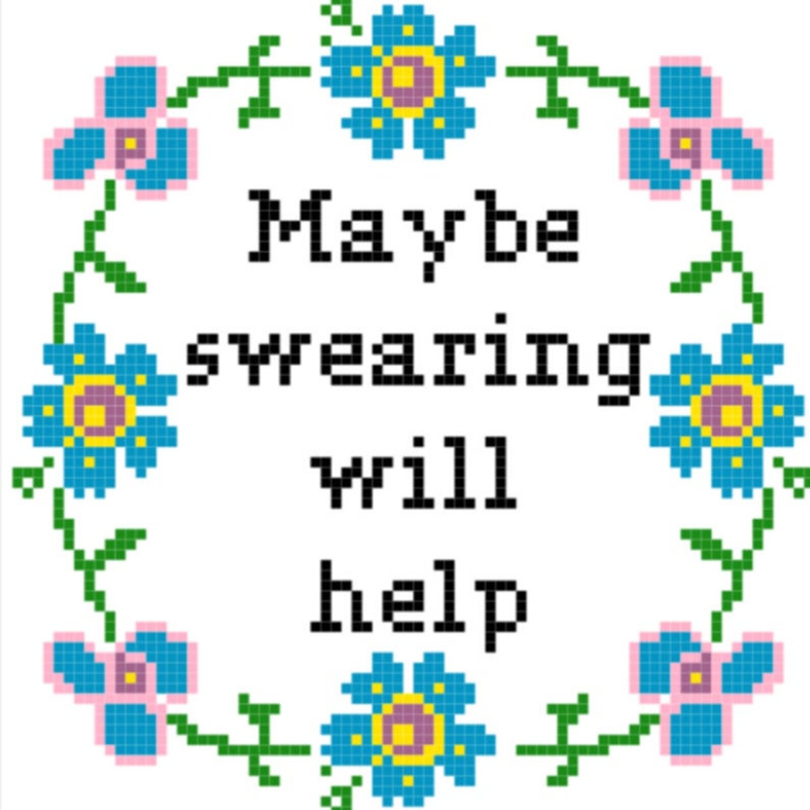 STAMPED Cross Stitch Kit Beginner DIY Counted Cross Stitch Etsy