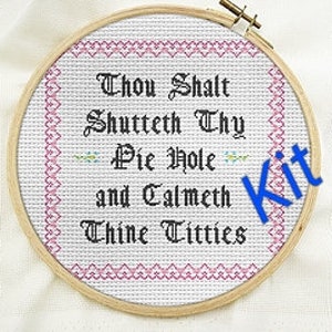 cross stitch kit beginner | funny Christmas white elephant gift