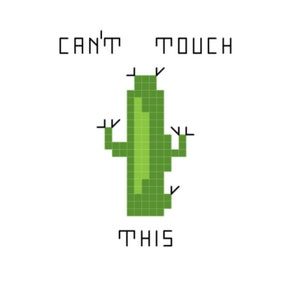 beginner Cross stitch pattern, Subversive cactus can't touch this, instant pdf download