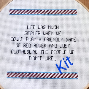 diy modern cross stitch kit, Funny cross stitch kit, subversive cross stitch kit, beginner stitch kit, white elephant gift, embroidery