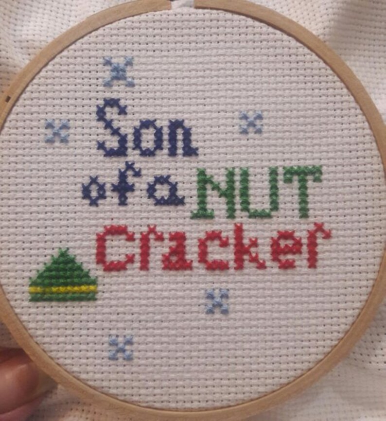 Funny Diy Cross Stitch Pattern Elf Beginner Image 0