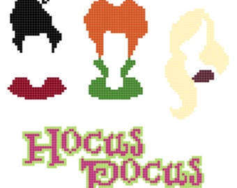 lustiges Anfänger Kreuzstichmuster, modernes Halloween einfaches Kreuzstichmuster, Herbst-Herbst-Dekor-Geschenk für sie, Einweihungsgeschenk Hexe