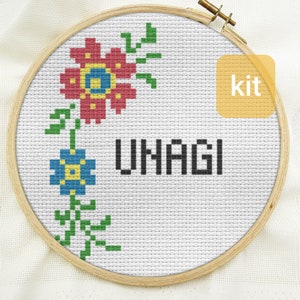 Diy cross stitch kit beginner craft