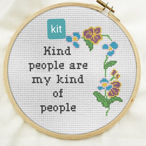 Cross Stitch Kit Beginner DIY Counted Cross Stitch Kits Wash Etsy