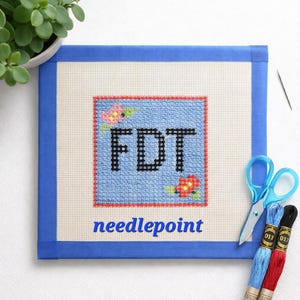 NEEDLEPOINT Beginner kit, FDT DIY Craft, Handmade Home Decor