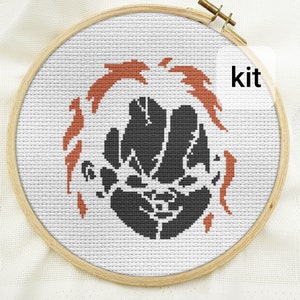cross stitch kit beginner, Halloween diy counted cross stitch kits, horror