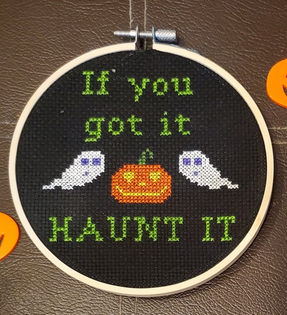 Cross-stitch kit Halloween Cat Fancywork set DIY needlepoint Needlework kit #T-0149