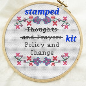 STAMPED cross stitch kit beginner, DIY counted cross stitch kits