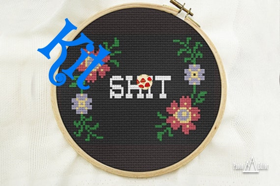 Funny Beginner Cross Stitch Kit, Subversive Inappropriate Cross Stitch Kit,  Funny Father's Day, Dad Gift From Daughter or Son 
