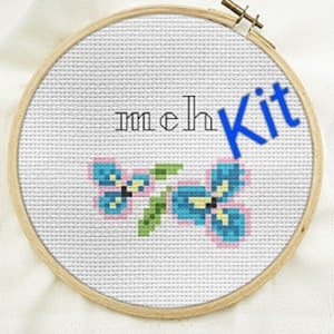 cross stitch kit beginner, easy diy counted cross stitch kit, meh