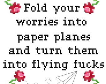 beginner funny cross stitch pattern, great gift idea for her, instant pdf download