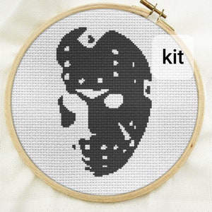 cross stitch kit beginner, Halloween diy counted cross stitch kits, horror