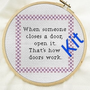 funny modern cross stitch kit, beginner cross stitch kit, easy subversive home decor, funny Christmas gift cross stitch kit, gift for her