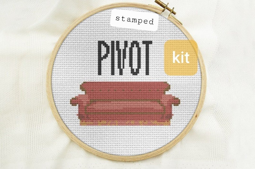 STAMPED Cross Stitch Kit Beginner, DIY Counted Cross Stitch Kits, Pivot Etsy