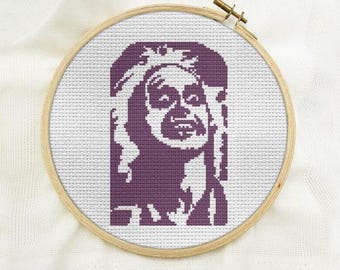 cross stitch pattern | beginner diy counted cross stitch | Halloween horror movie | Instant pdf download