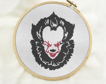 cross stitch pattern | beginner diy counted cross stitch | Halloween horror movie | Instant pdf download