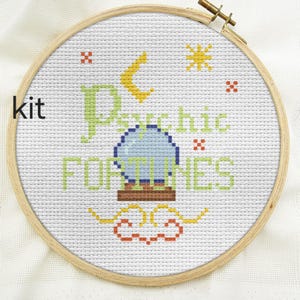 Halloween cross stitch Wall decor, spooky season witchy counted cross stitch