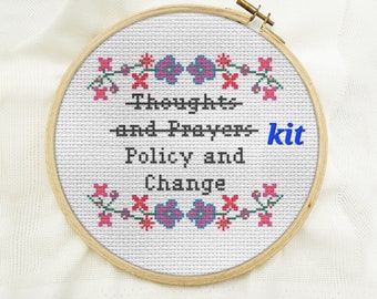 cross stitch kit beginner, DIY counted cross stitch kits, thoughts and prayers