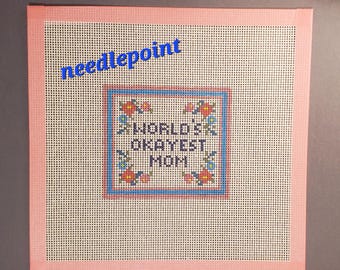 Stickvorlage „Die beste Mama der Welt“ | Lustiges Muttertagsgeschenk | Handbemaltes modernes Set