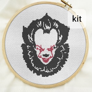 cross stitch kit beginner, Halloween diy counted cross stitch kits, horror
