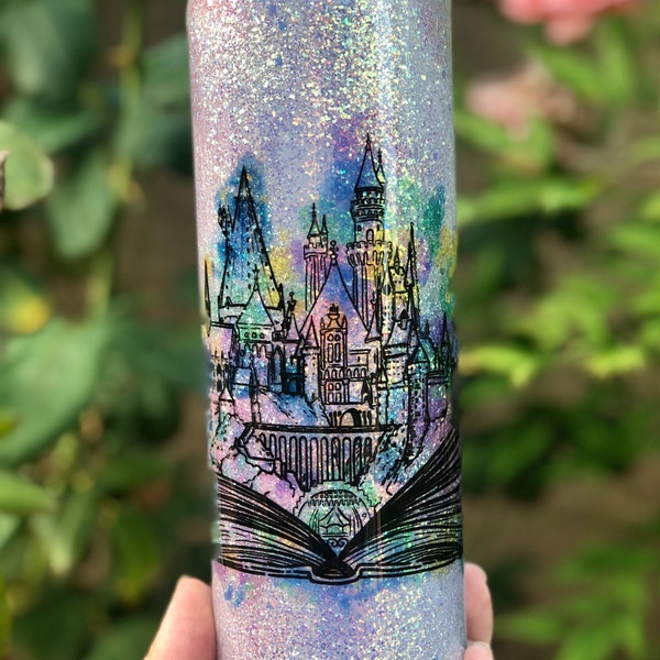 HP / SB Castle Mashup Storybook Glitter Tumbler - Stainless Steel 20oz