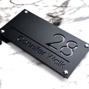 Personalized Waterproof European Style Wall Plaque (Black)