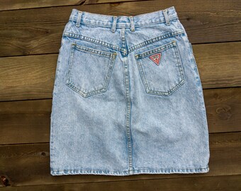 Deadstock vintage anni 80 Guess Jeans USA gonna di jeans taglia