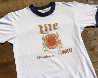 80s Miller Lite beer run shirt 80s Brewers shirt