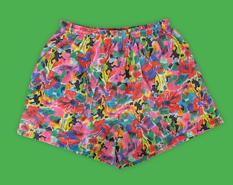 1990s Vintage Body Glove Swim Trunks – Floral Board Shorts, Medium