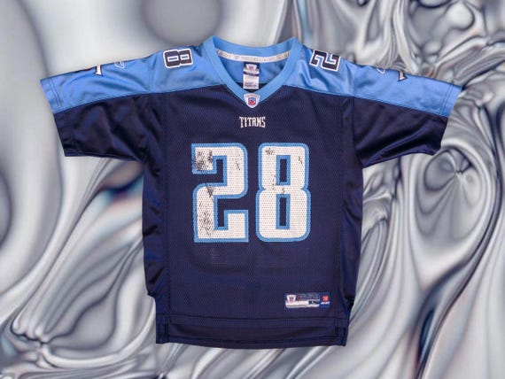 NFL ユニフォーム テネシー・タイタンズ Chris Johnson 28 Men's Mitchell & Ness Chris Johnson Light Blue Tennessee