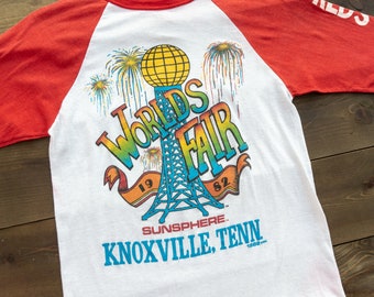 80s Vintage Worlds Fair Raglan T-Shirt Knoxville, Tennessee