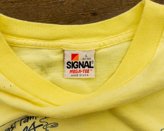 80s Vintage YMCA Race Marathon Shirt Sun Faded Yellow… - Gem