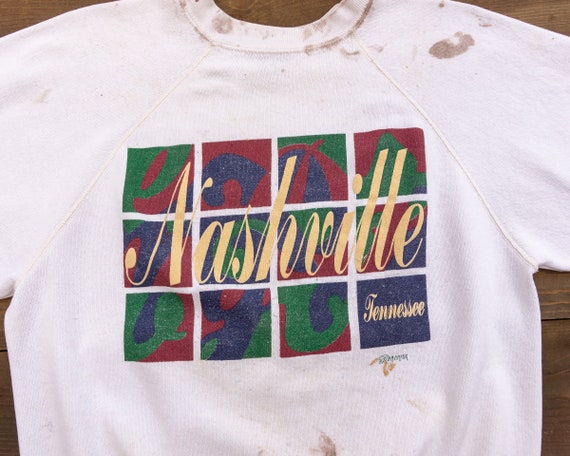 90s Vintage Nashville Sweatshirt | Thrashed Vinta… - image 3