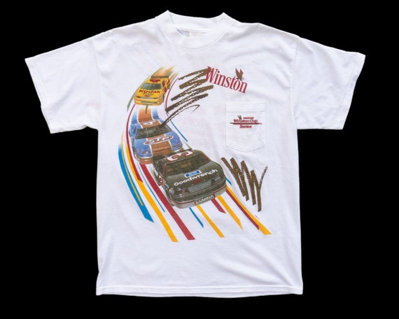 90s Winston Cup Racing T-shirt | Vintage NASCAR Pocket Tee - Etsy