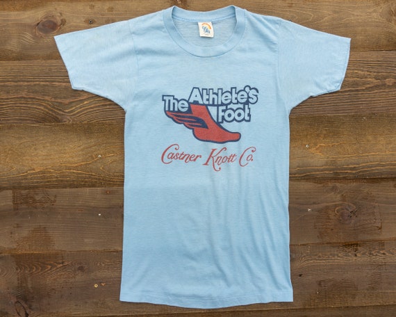 80s Vintage Athlete/'s Foot Music City Run T-Shirt Nashville YMCA