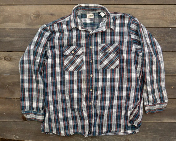 90s Thick Flannel Shirt | Heavyweight Flannel | G… - image 3