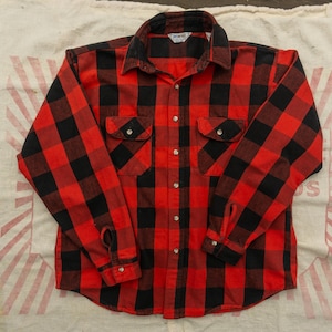 90s Buffalo Plaid Flannel | Thick Flannel Shirt | Heavyweight Flannel | Vintage Flannel | Workwear Shirt