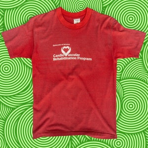 80s Vintage University of Arizona T-Shirt | Sun Faded Red T-Shirt | Vintage Heart T-Shirt