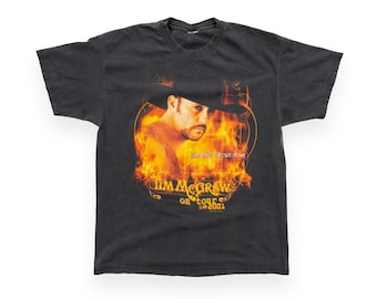 Vintage Tim Mcgraw Everywhere Double Sided Graphic White T Shirt