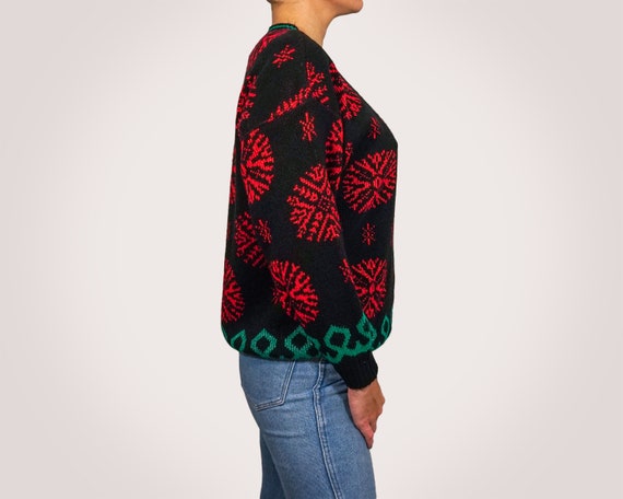 Festive Vintage Ugly Christmas Sweater Medium - R… - image 8
