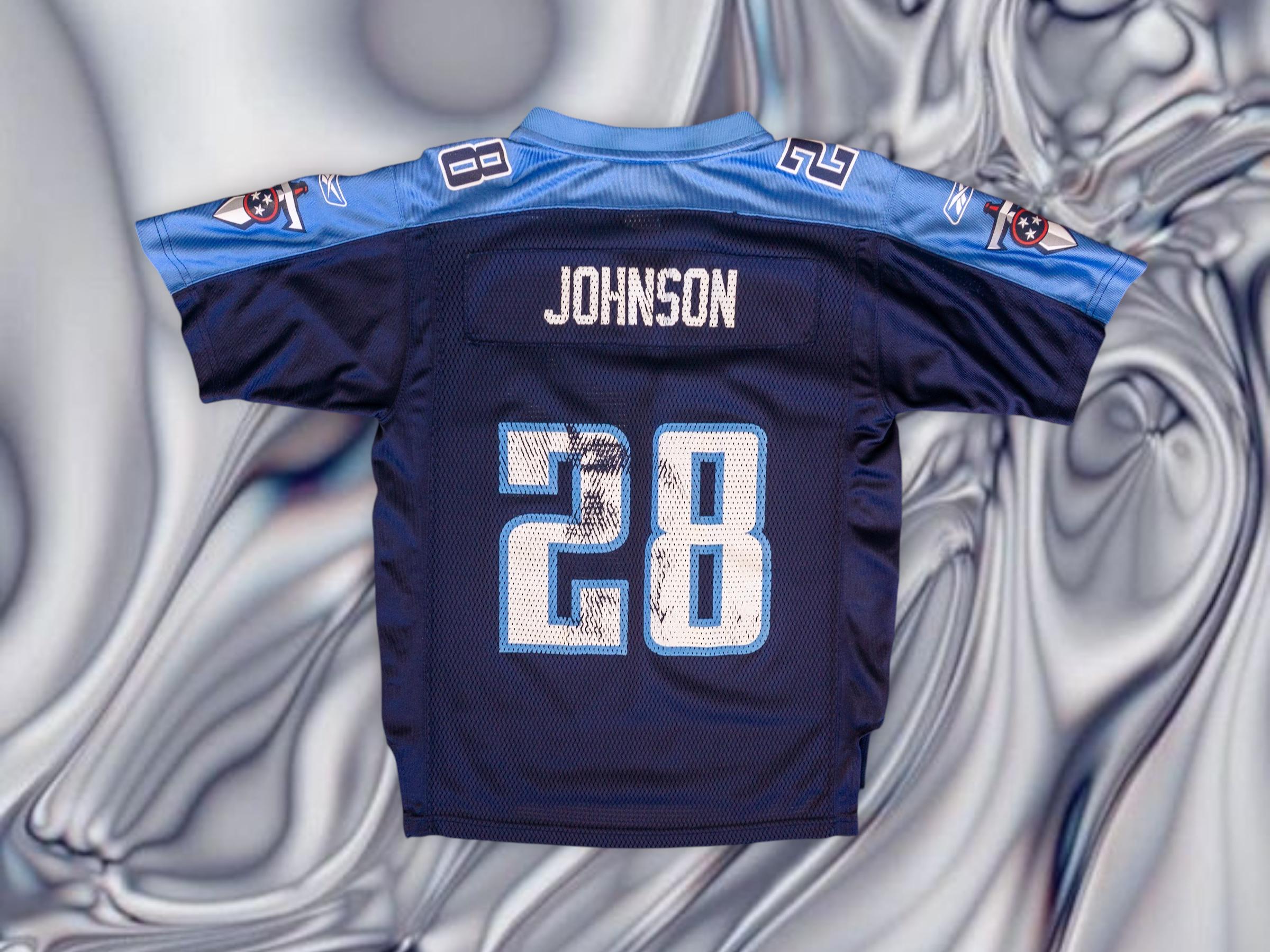 Vintage Tennessee Titans Chris Johnson #28 Jersey Navy Blue